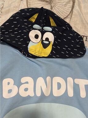 Cute Bandit Hooded Top with Character Face